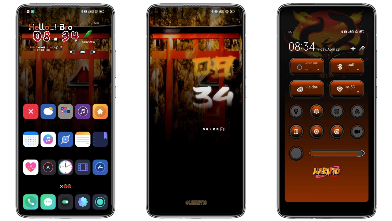 Dark Anime Miui Theme Dvrknarto For Xiaomi And Redmi Phones Miui Themer