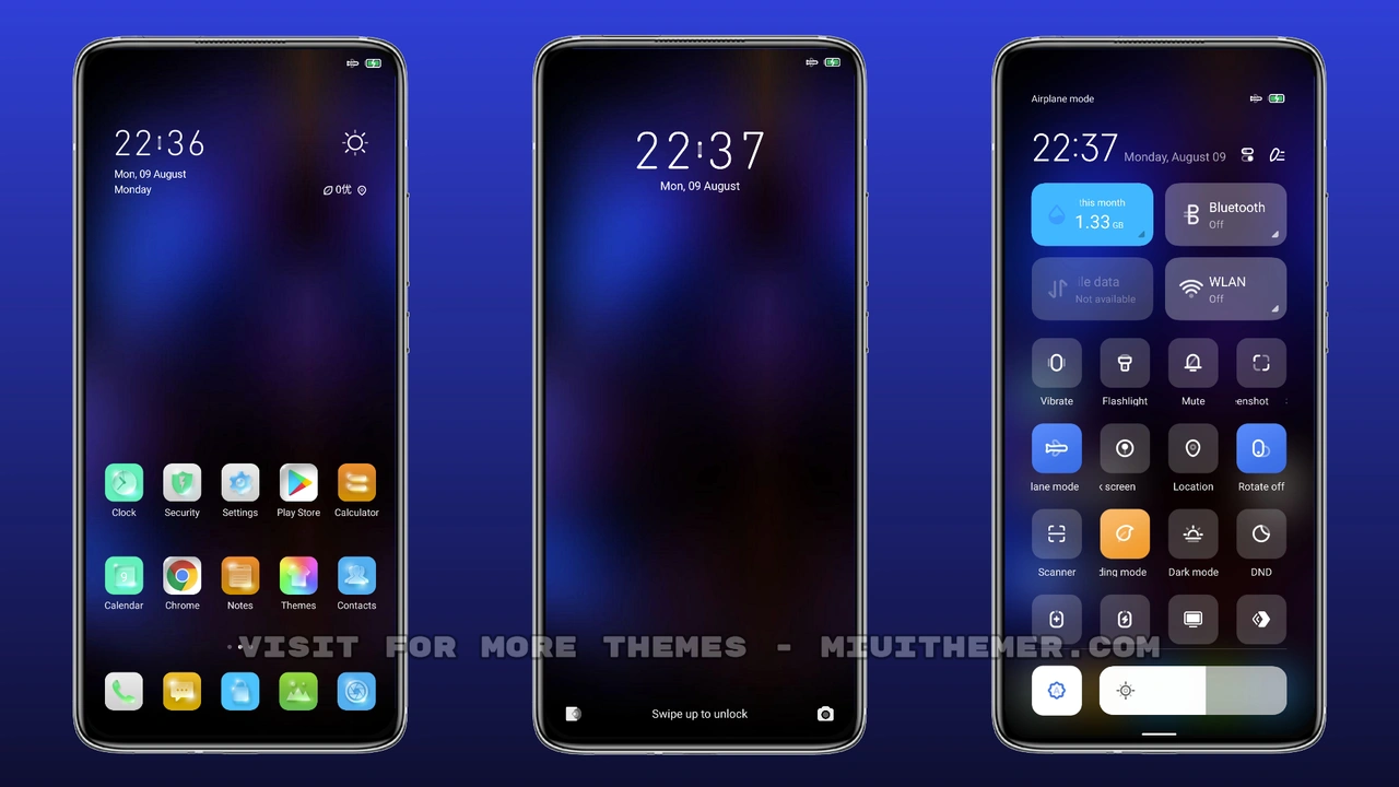 Shaded blue v12 MIUI theme for Xiaomi and Redmi devices - MIUI Themer