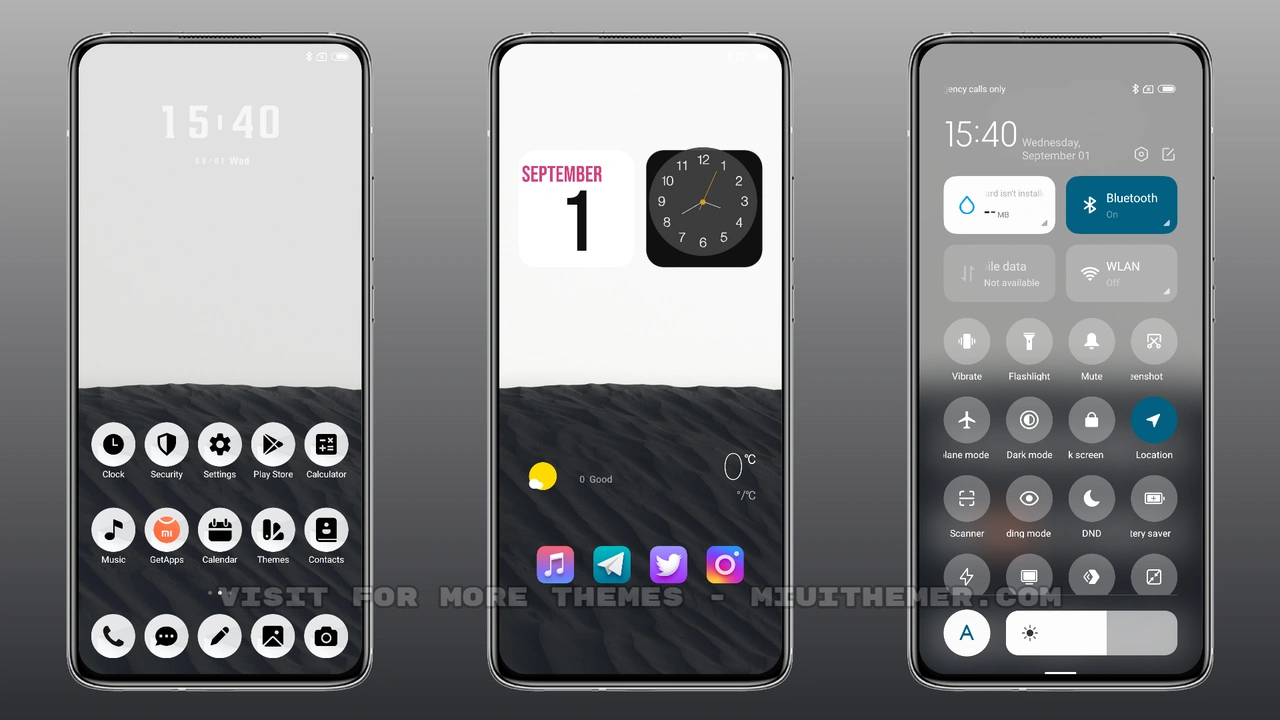 Minimal Black MIUI theme for Xiaomi and Redmi devices - MIUI Themer