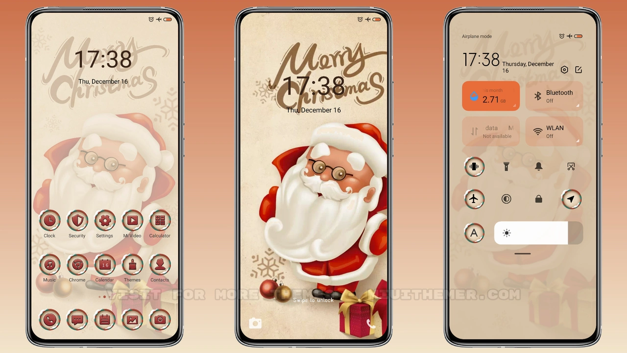 Santa's gift MIUI theme for Xiaomi and Redmi devices - MIUI Themer