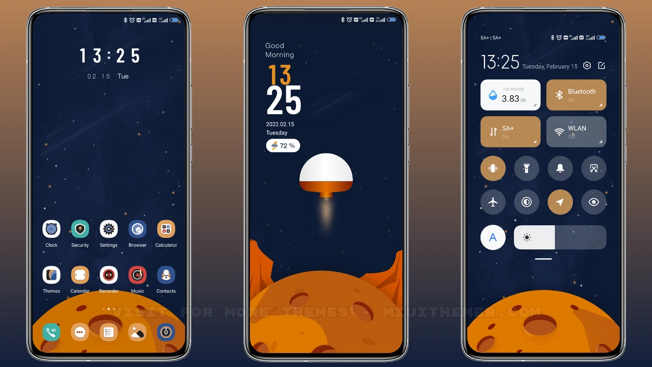 Starry sky mars MIUI theme for Xiaomi and Redmi devices - MIUI Themer