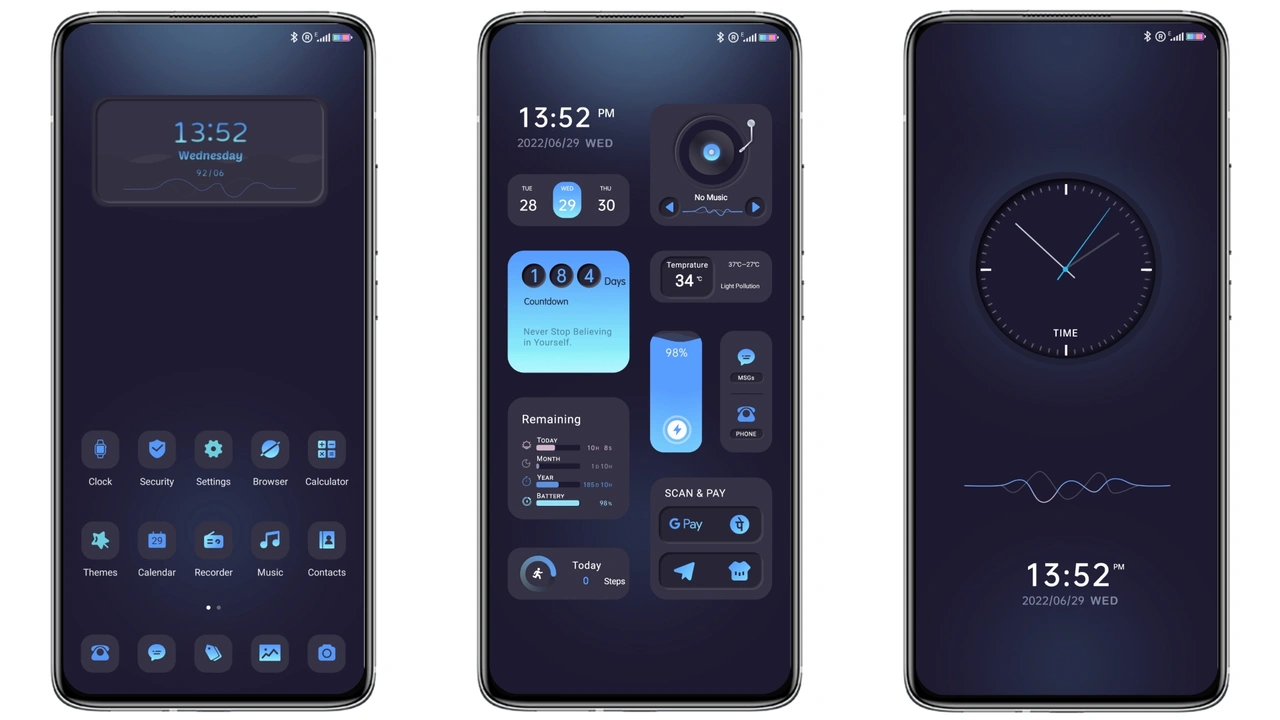 Blue [ON] MIUI Theme For Xiaomi And Redmi Devices - MIUI Themer