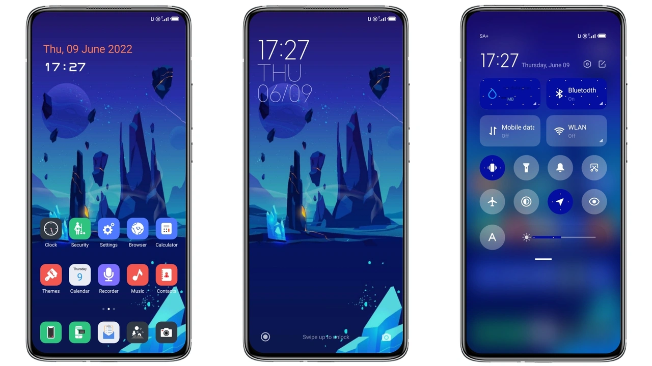 SpaceBlue v13 MIUI theme for Xiaomi and Redmi devices - MIUI Themer