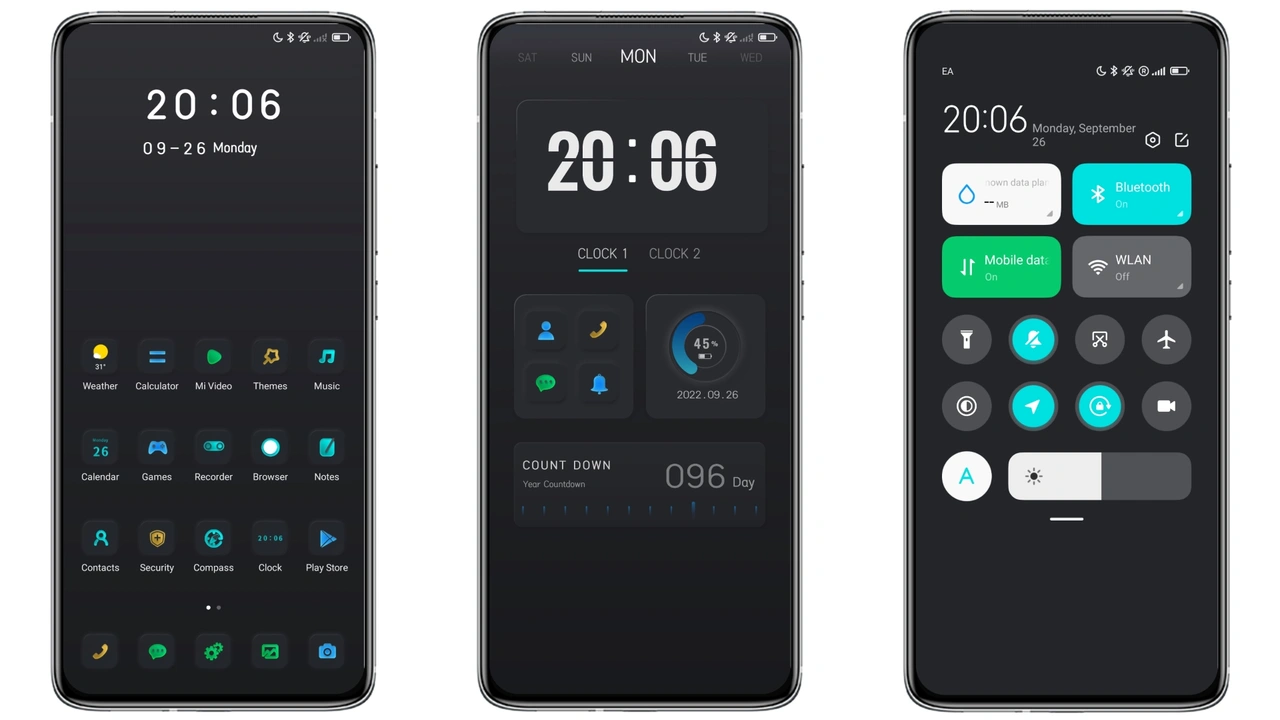 Black simplicity MIUI theme for Xiaomi and Redmi devices - MIUI Themer