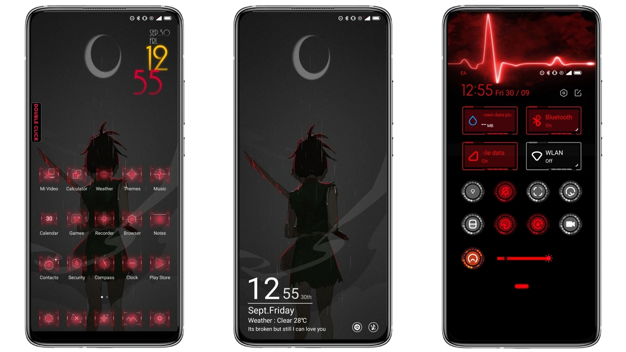 Ryuko IZ V12.5 MIUI theme for Xiaomi and Redmi devices - MIUI Themer