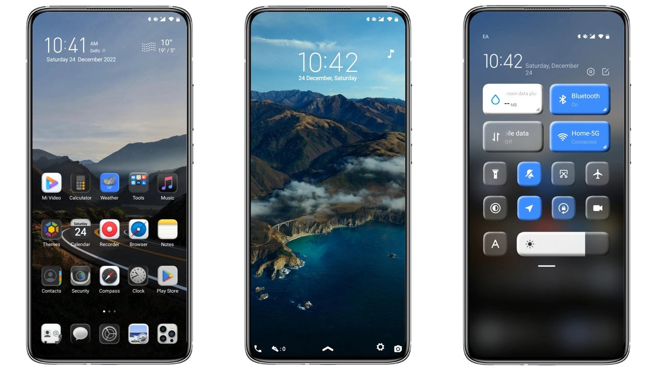 Big Sur Dark 3D MIUI theme for Xiaomi and Redmi Phones - MIUI Themer