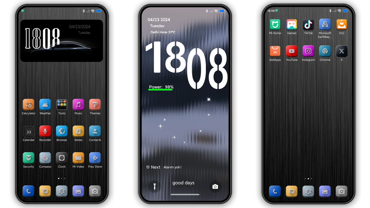 Black car HyperOS and MIUI Theme for Xiaomi and Redmi Phones - MIUI Themer