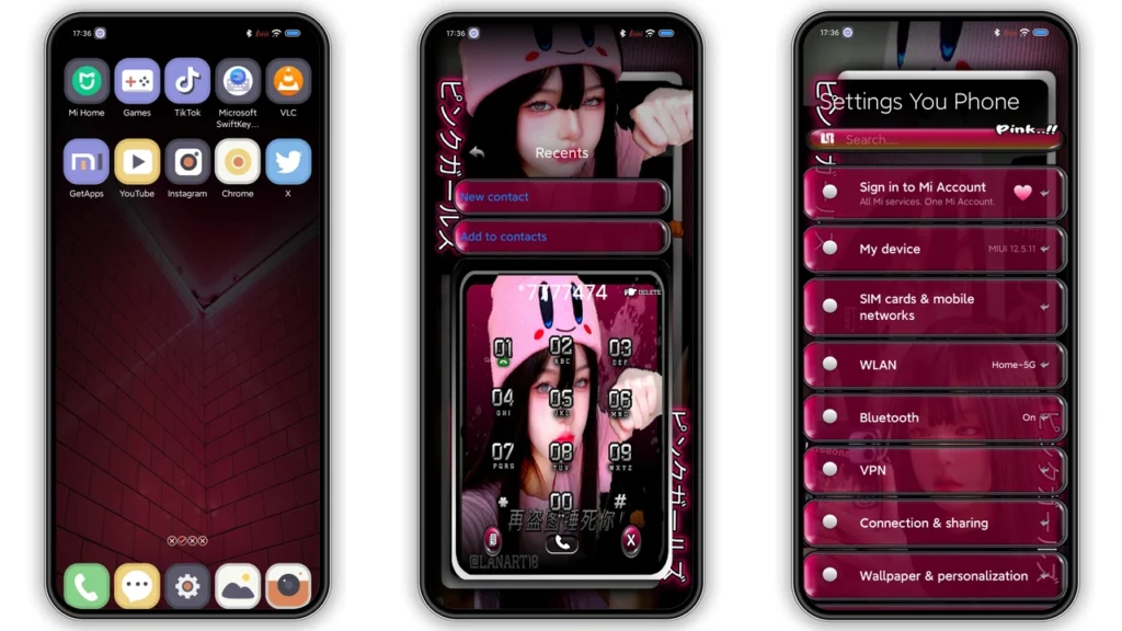 DVRK PINK GIRLS HyperOS and MIUI Theme
