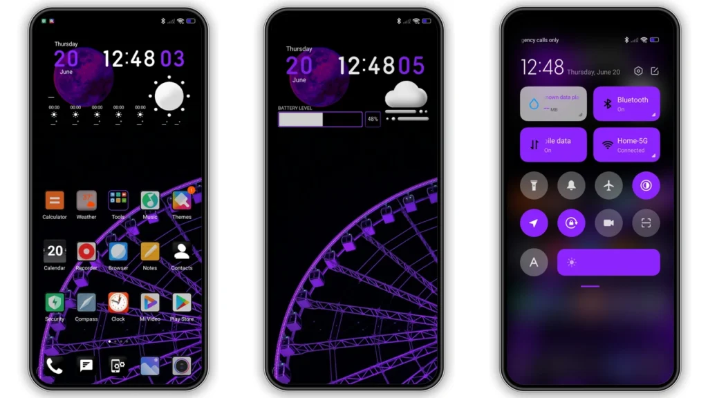 Dark Lavender MIUI Theme