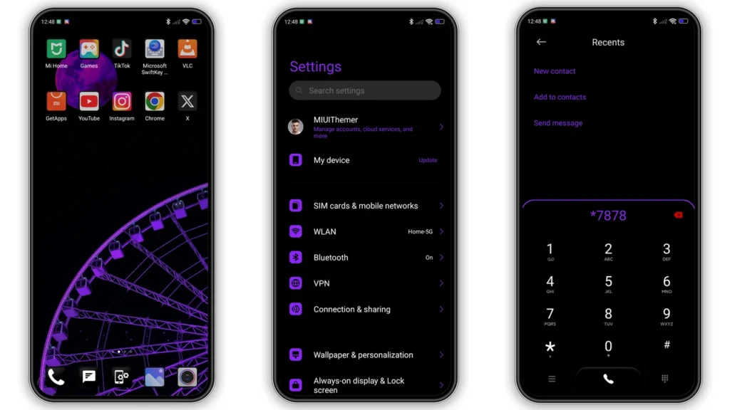 Dark Lavender MIUI Theme