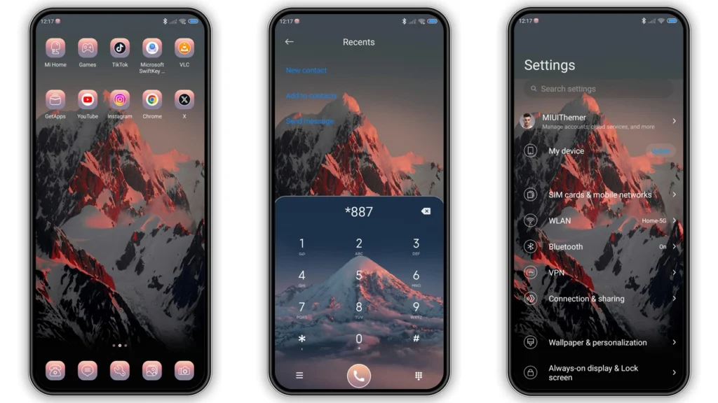 Mountain dawn MIUI Theme