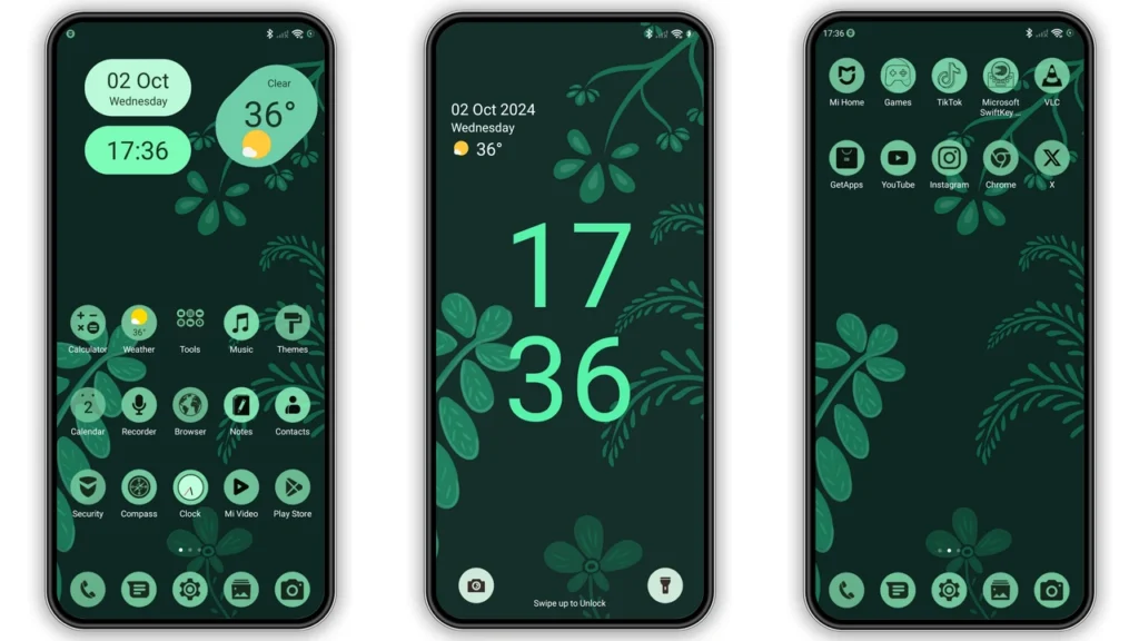 Pix Green HyperOS Theme