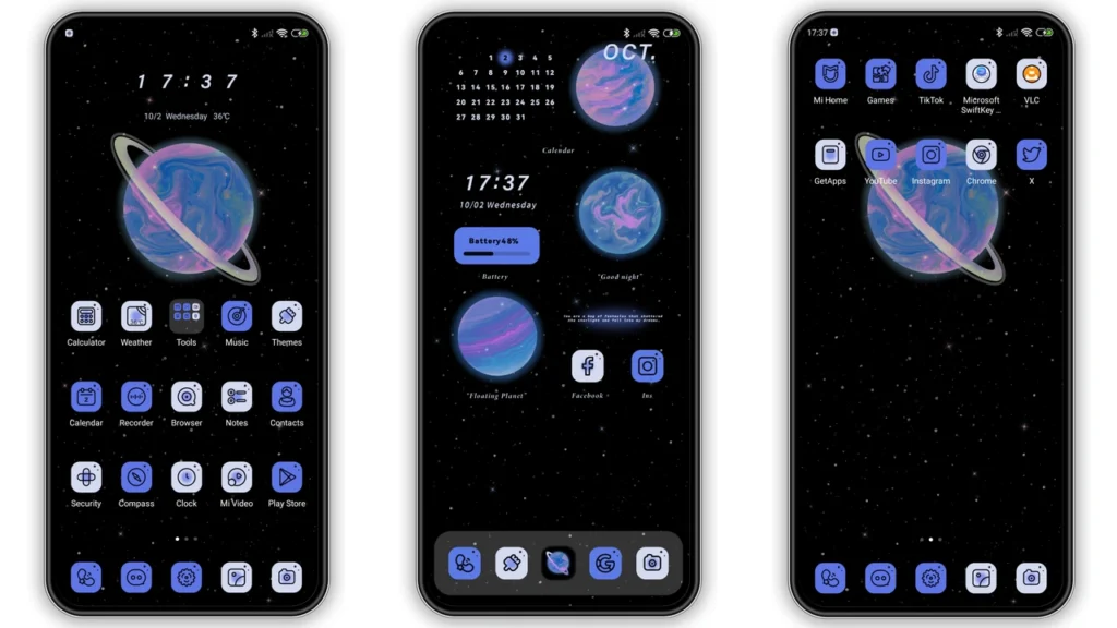 Psychedelic planet HyperOS Theme