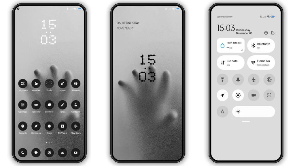 Monochrome UI MIUI Theme