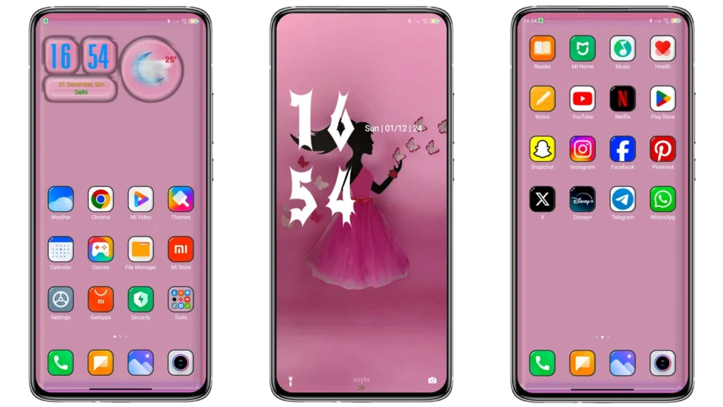 IZ_10Pink HyperOS Theme