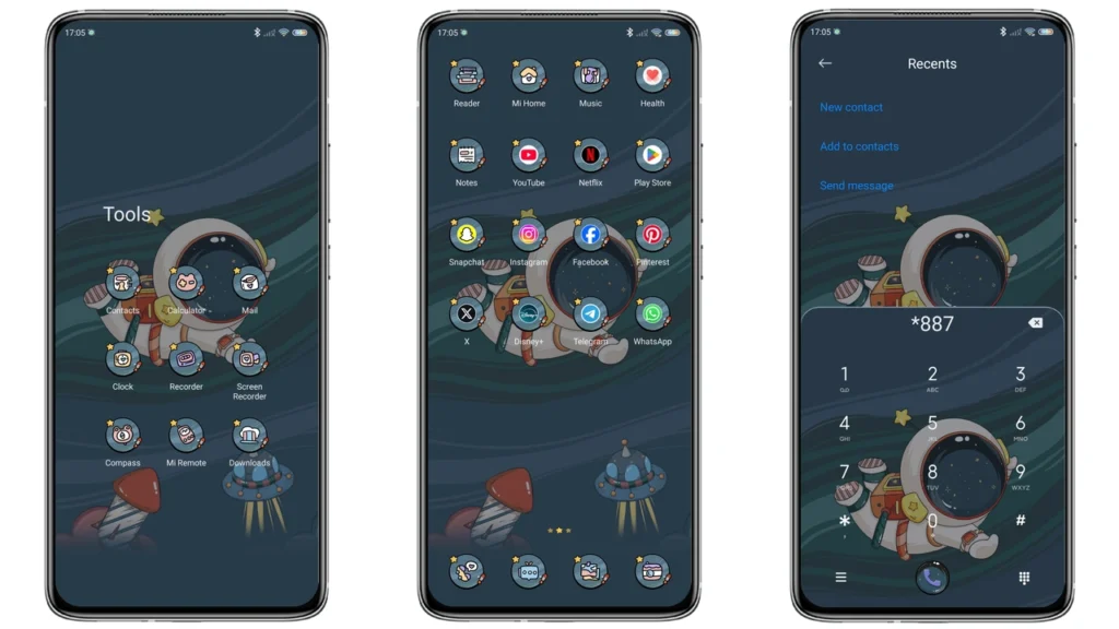 Trendy astronauts HyperOS Theme