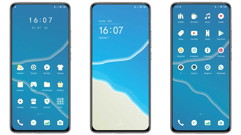 Light Blue Beach MIUI Theme