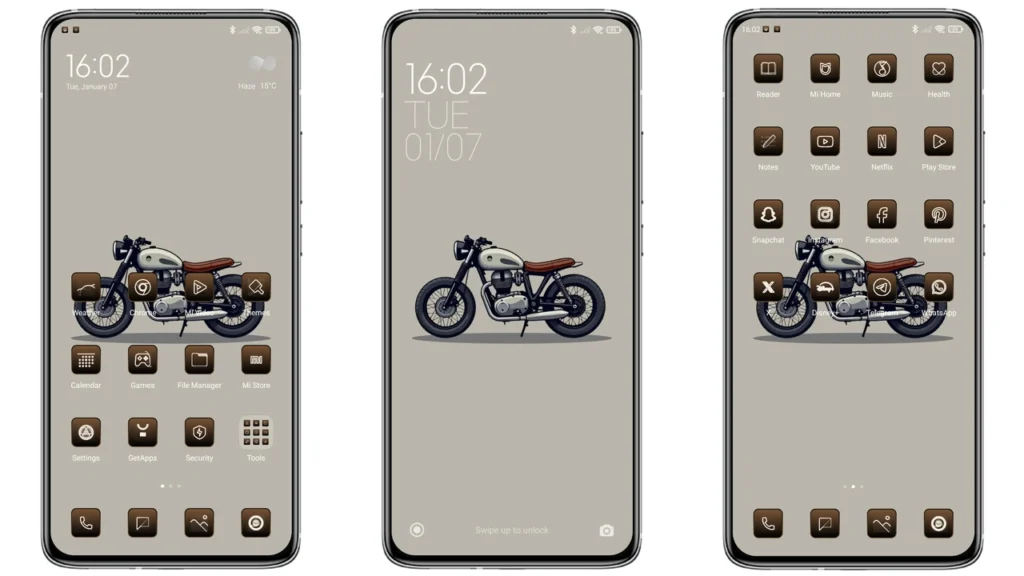 classic motorbike HyperOS Theme