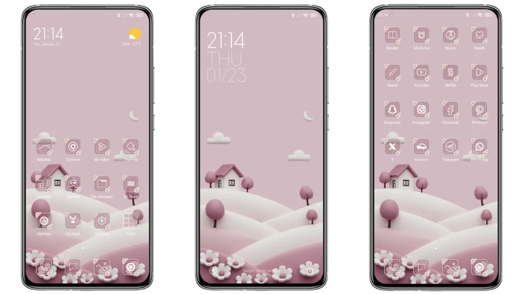 pink hills HyperOS Theme