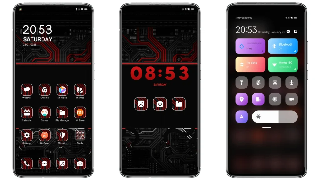 Techno Red MIUI Theme