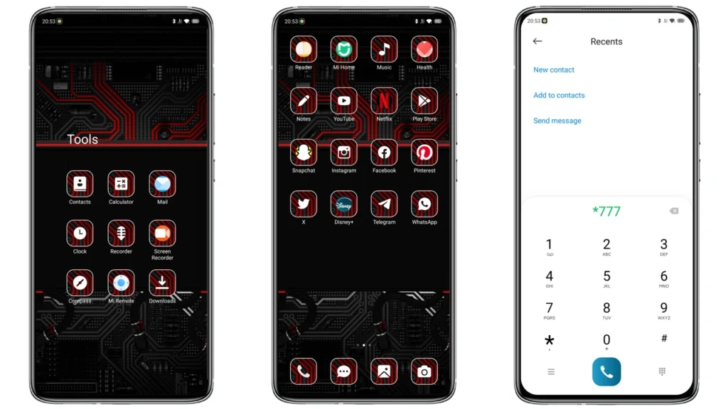 Techno Red MIUI Theme