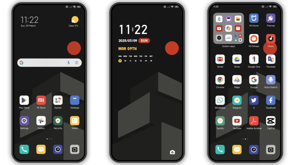 Dark Geometry HyperOS Theme